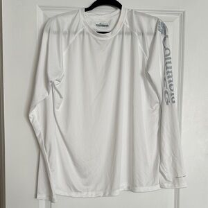 Columbia White Long-Sleeve Performance Tee with Gray Logo